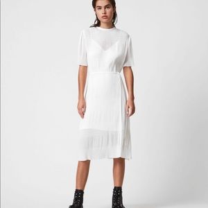 All Saints White Midi Dress
